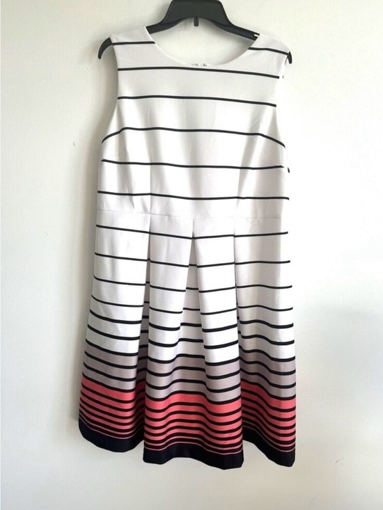 Lane Bryant Dresses & Skirts - LANE BRYANT Dress Womens Size 16 Fit & Flare Sleeveless Striped